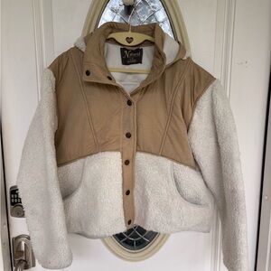 Natural Reflections Tan and Cream Teddy Jacket